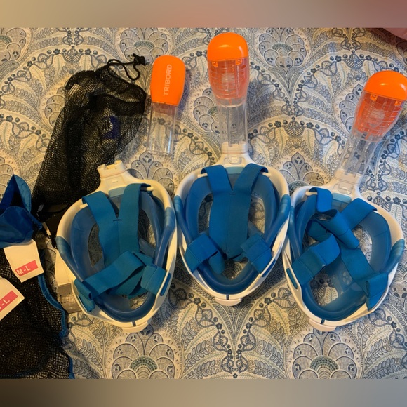 Set of 3 TRIBORD snorkel masks - Picture 2 of 5
